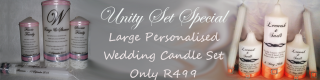Personalised Candle Wedding Set special